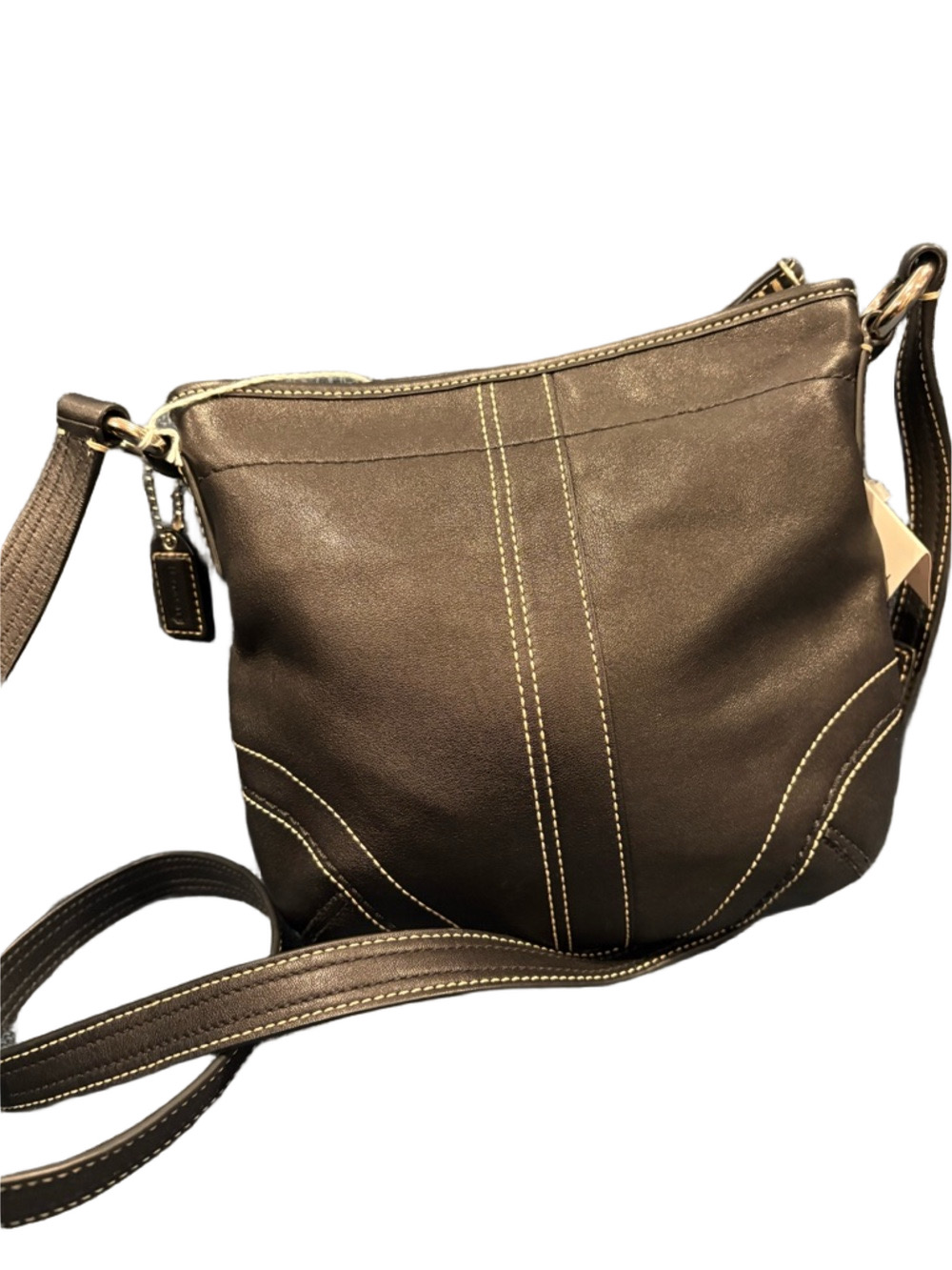 Coach Soho Swing Pack Crossbody Bag NWT Black Leather F40576 Slim Swingpack Y2K - Picture 7 of 13